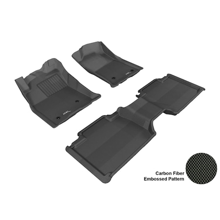 3D Maxpider TOYOTA TACOMA 2005-2011 ACCESS CAB KAGU BLACK R1 R2 Floor Mat L1TY07501509